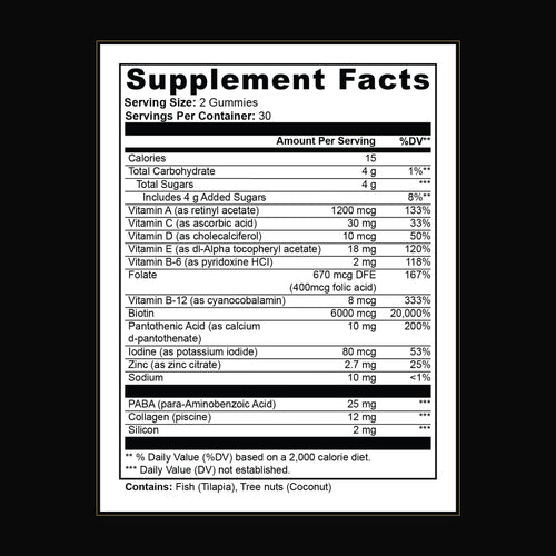 Nuvori Collagen Renew Supplement Facts