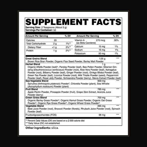 Nuvori Daily Supplement Facts