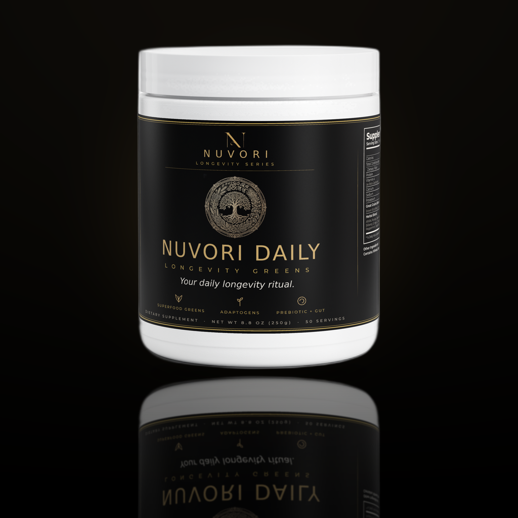 Nuvori Daily Longevity Greens tub, front view