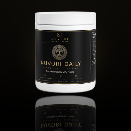 Nuvori Daily Longevity Greens tub, front view