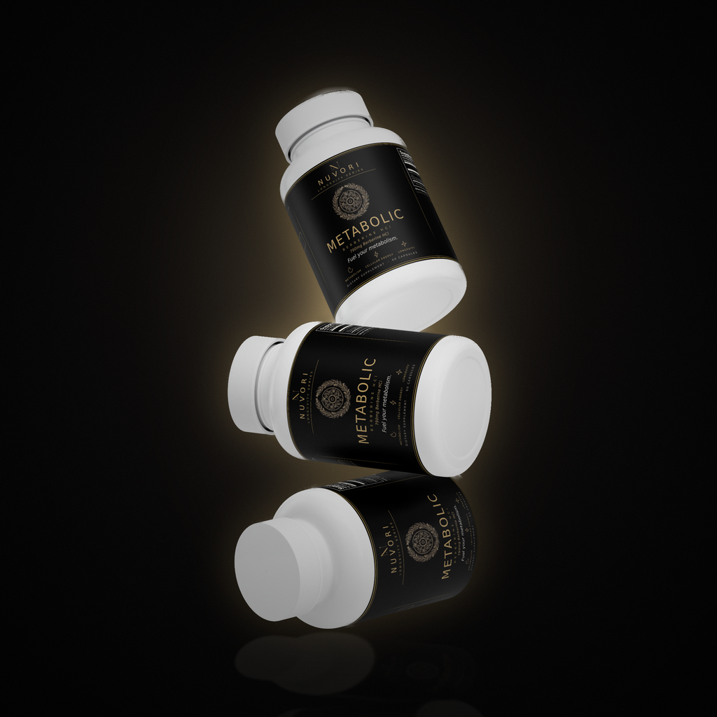 Nuvori Metabolic bottles floating