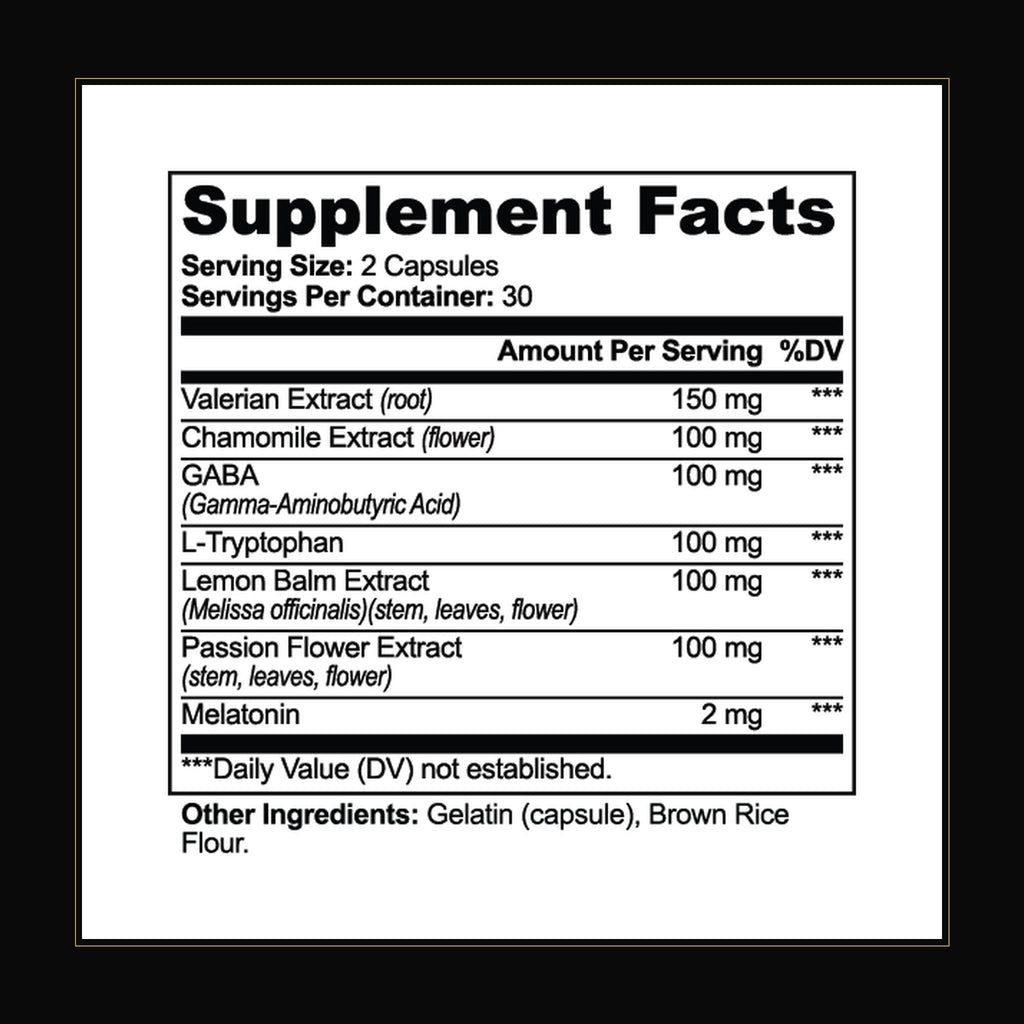 Nuvori Sleep Formula Supplement Facts