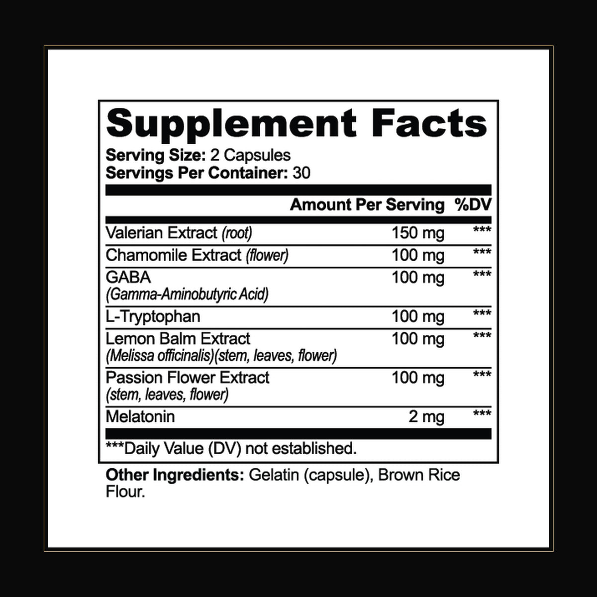 Nuvori Sleep Formula Supplement Facts