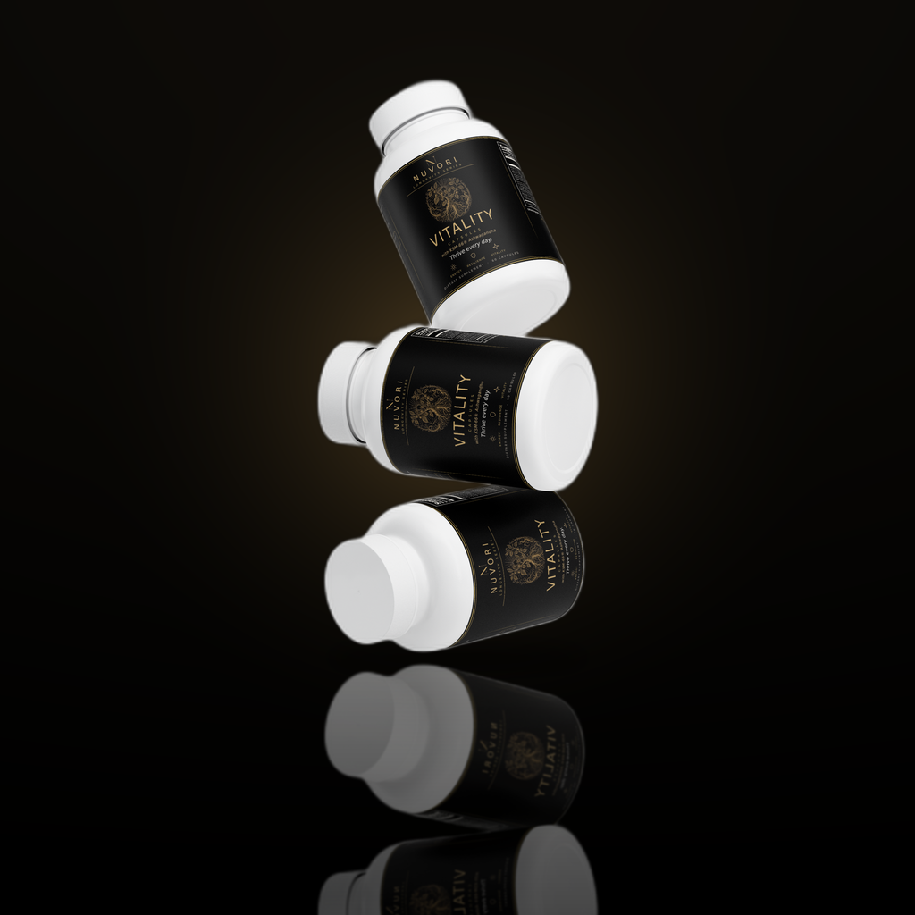 Nuvori Vitality bottles floating